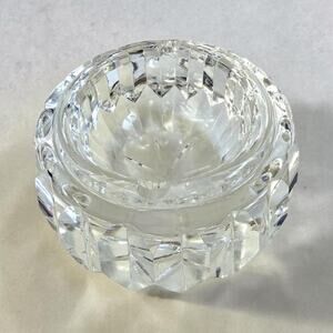 Vintage Waterford Crystal Cut Ashtray 3” Heavy Lead Crystal Signed